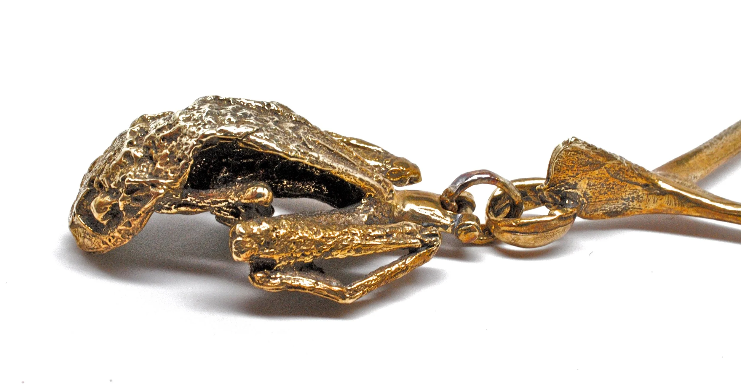 Chicken Bone Frog Necklace Top Frog.jpg