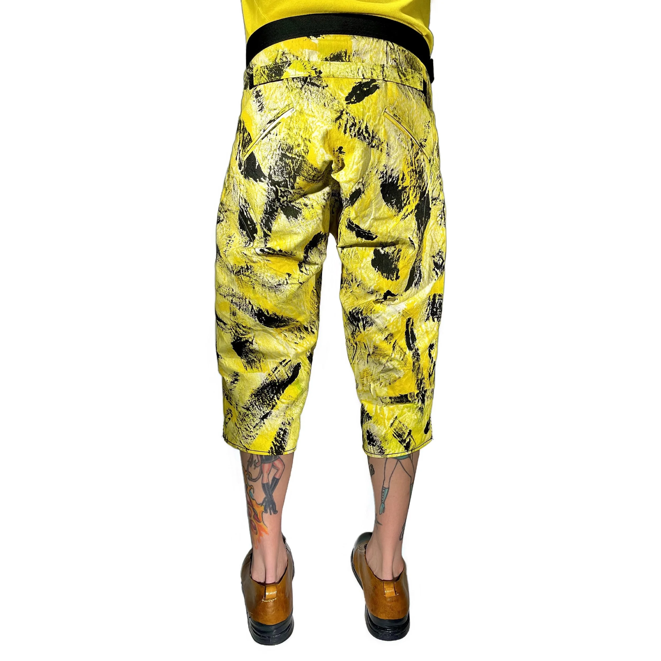 Black :Yellow Painters Canvas Scar Stitch Velcro Pants Back Edited .jpg