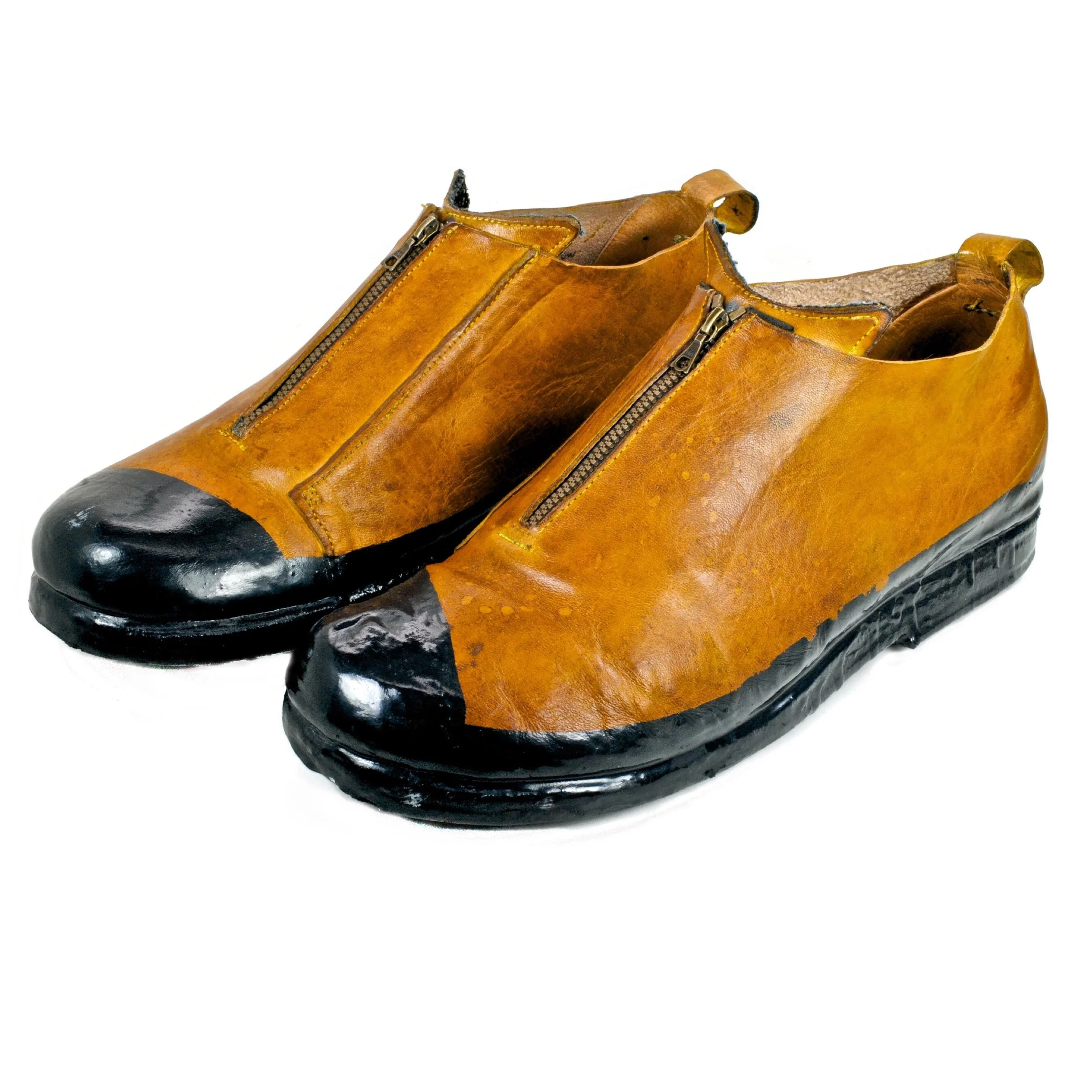 Yellow Low Top Prototype Two Shoe Zip IUp.JPG