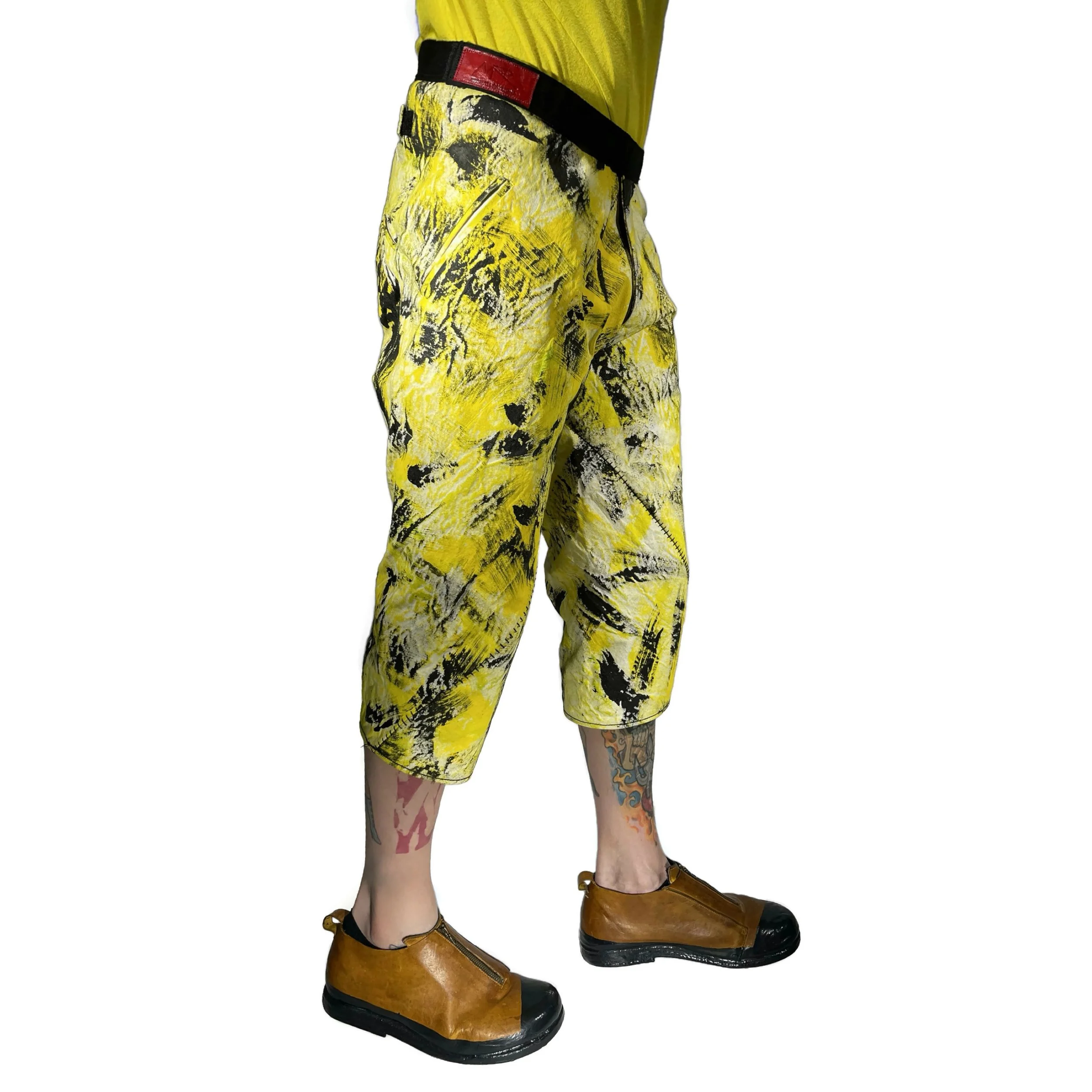 Black Yellow Painters Canvas Scar Stitch Velcro Pants Right Edited.jpg