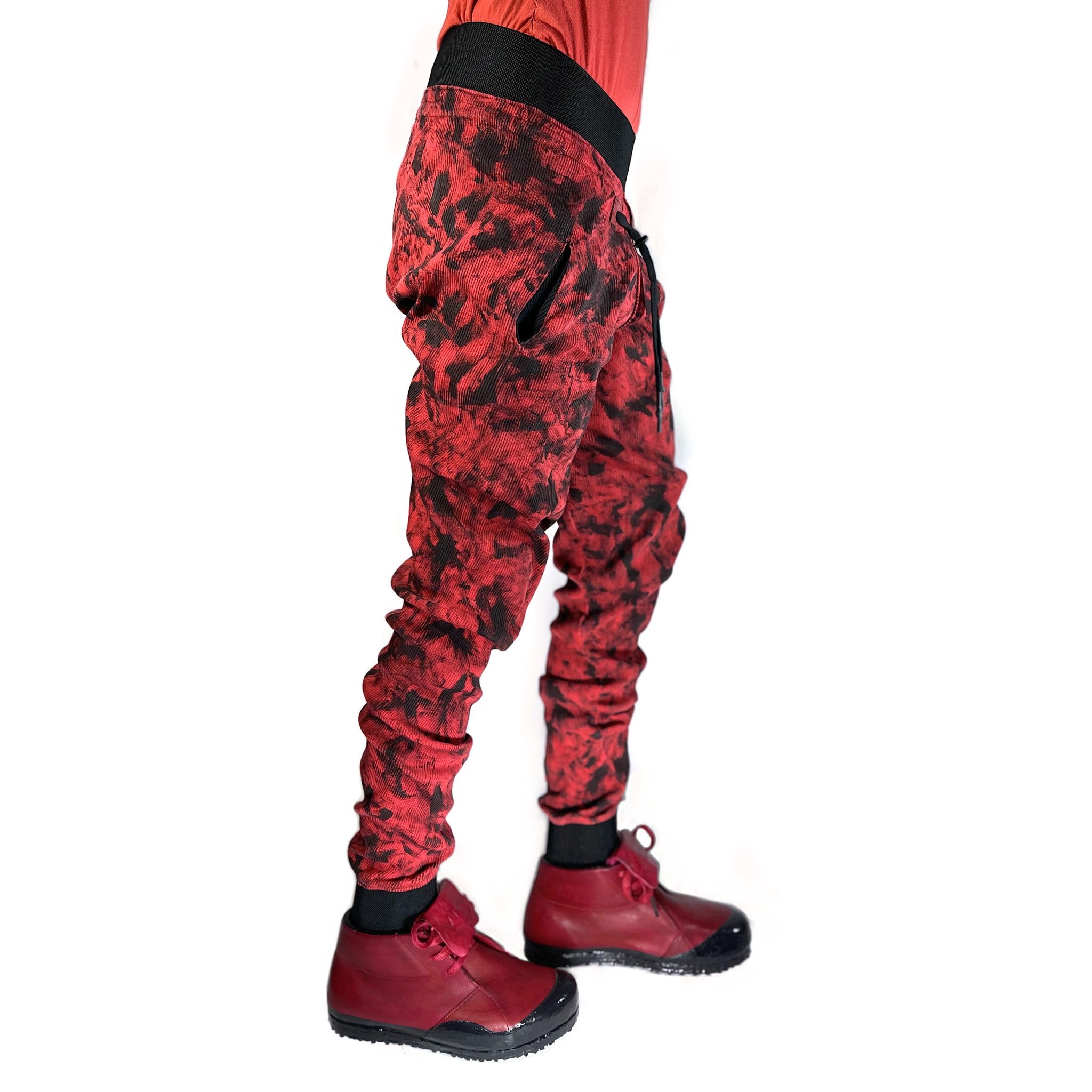 Red: Black Painted Joggers Edited Right.jpg