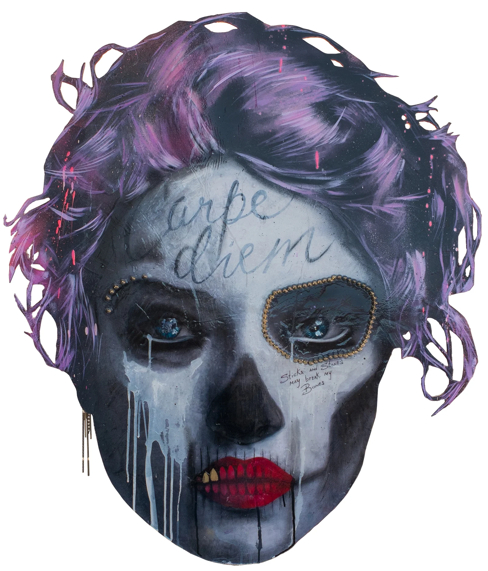 "She said : live in the now!"Mixed media on wood / Technique mixte sur bois36"x42"Contact for inquiries / Contactez-moi pour achat