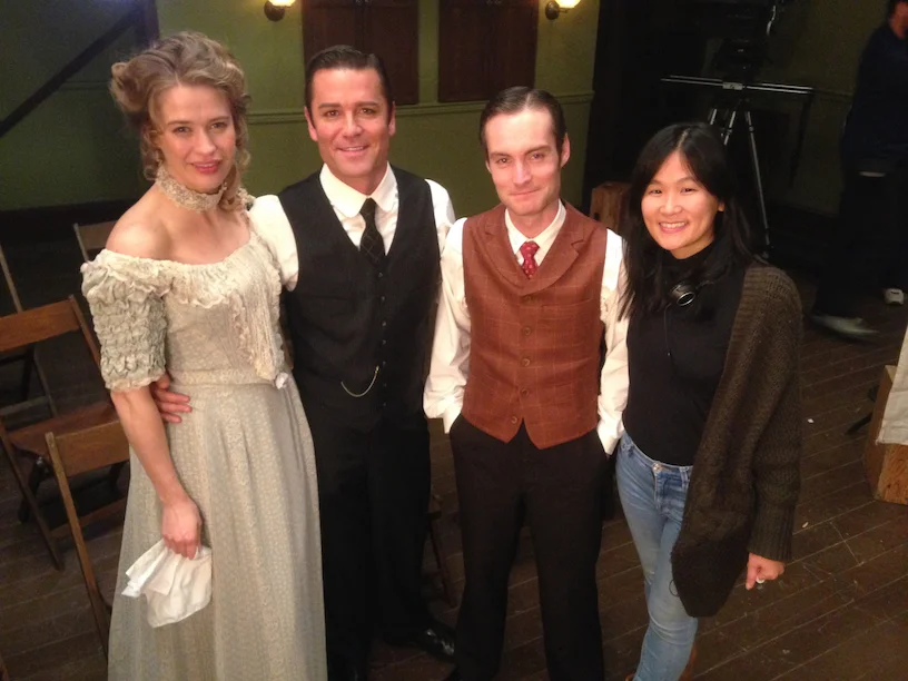 Sherren with actors from Murdoch Mysteries