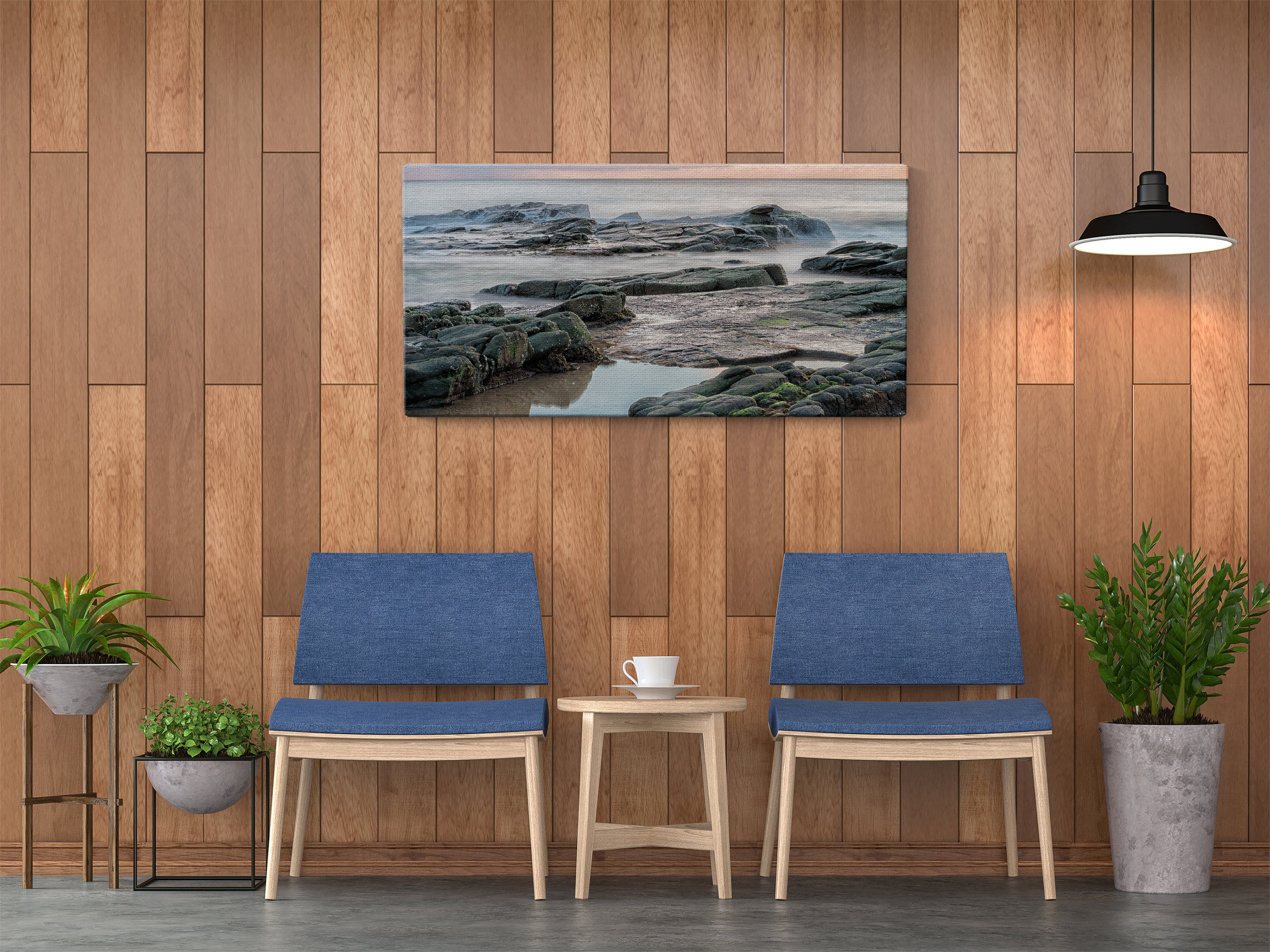 Modern contemporary bathroom 3d rendering image.Decorate wall an