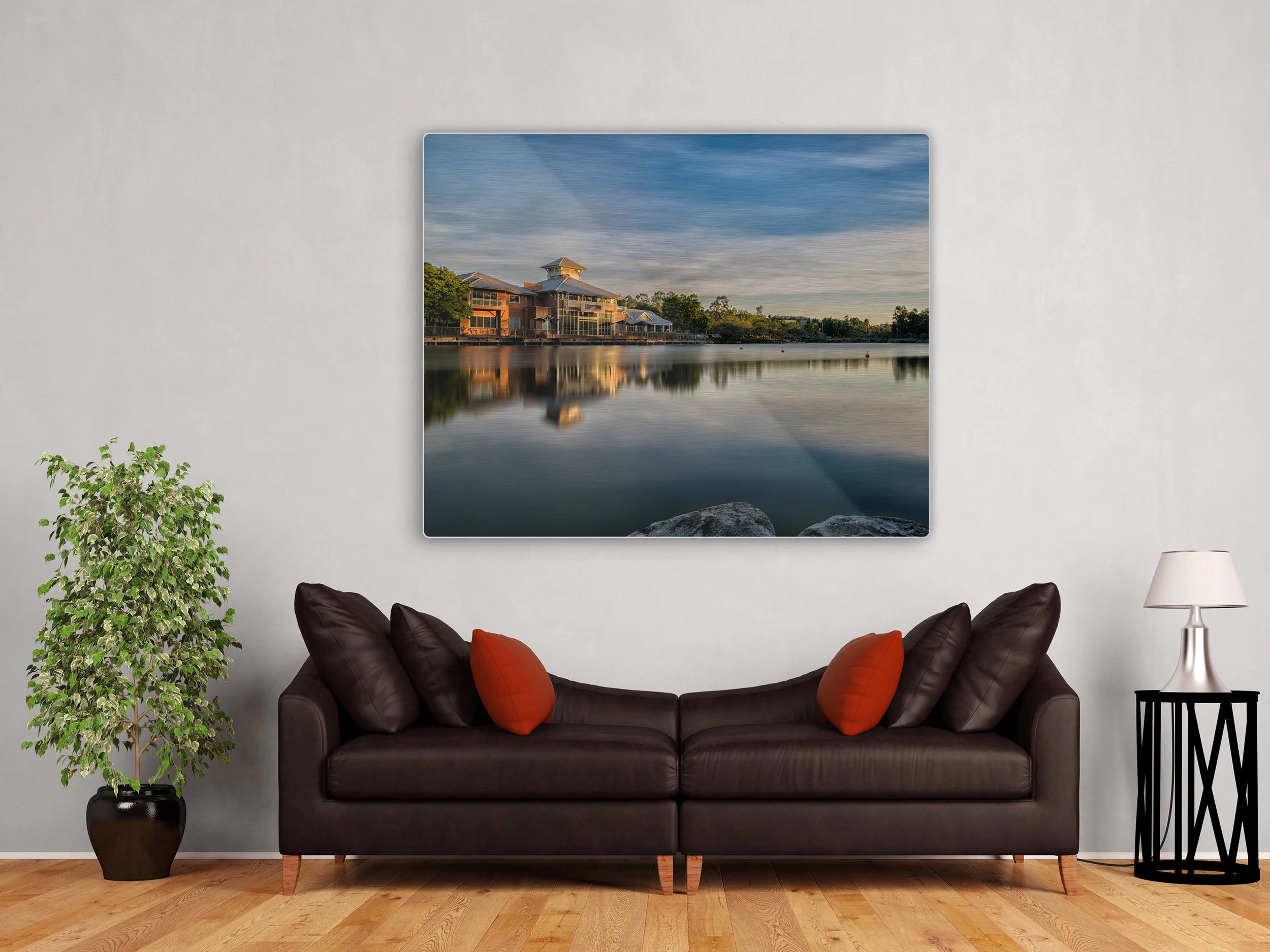 Modern contemporary bathroom 3d rendering image.Decorate wall an