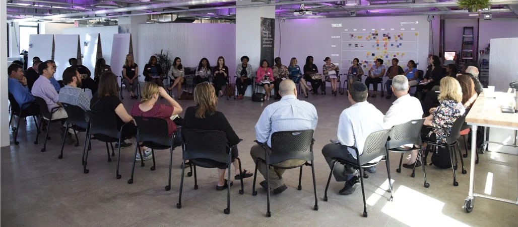 Our SolveOS Innovation Day: Parents, teachers, and thought leaders discussing challenges in education and the mission of SolveOS
