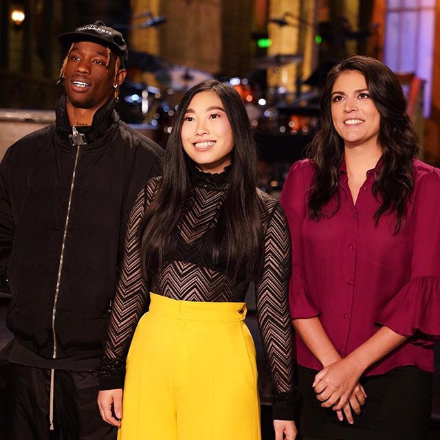 Tonight, live from New York, watch a girl live a dream. With musical guest @travisscott on @nbcsnl 
To my team: @itsmatin @josueperezhair @avoyermagyan in @roland_mouret