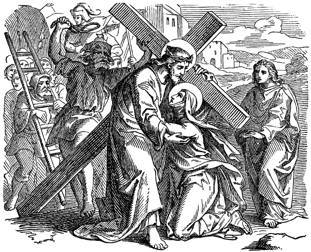 Jesus carries his cross.gif