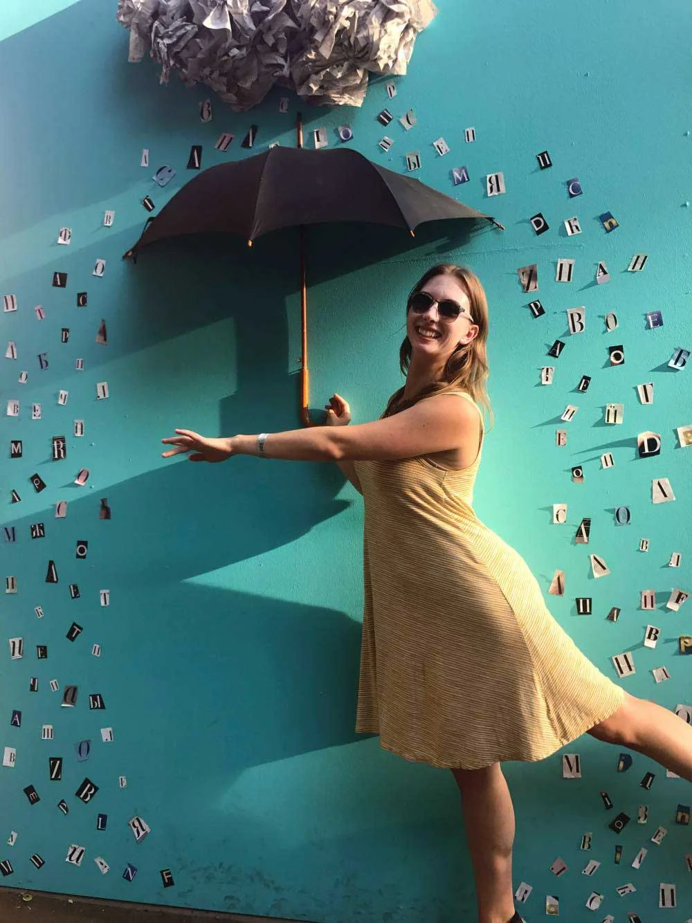 The Ukrainian langauge pours down on us everywhere we go. Here's hoping we soak it all up. Photo by Hannah Picklyk at the Кураж Базар .