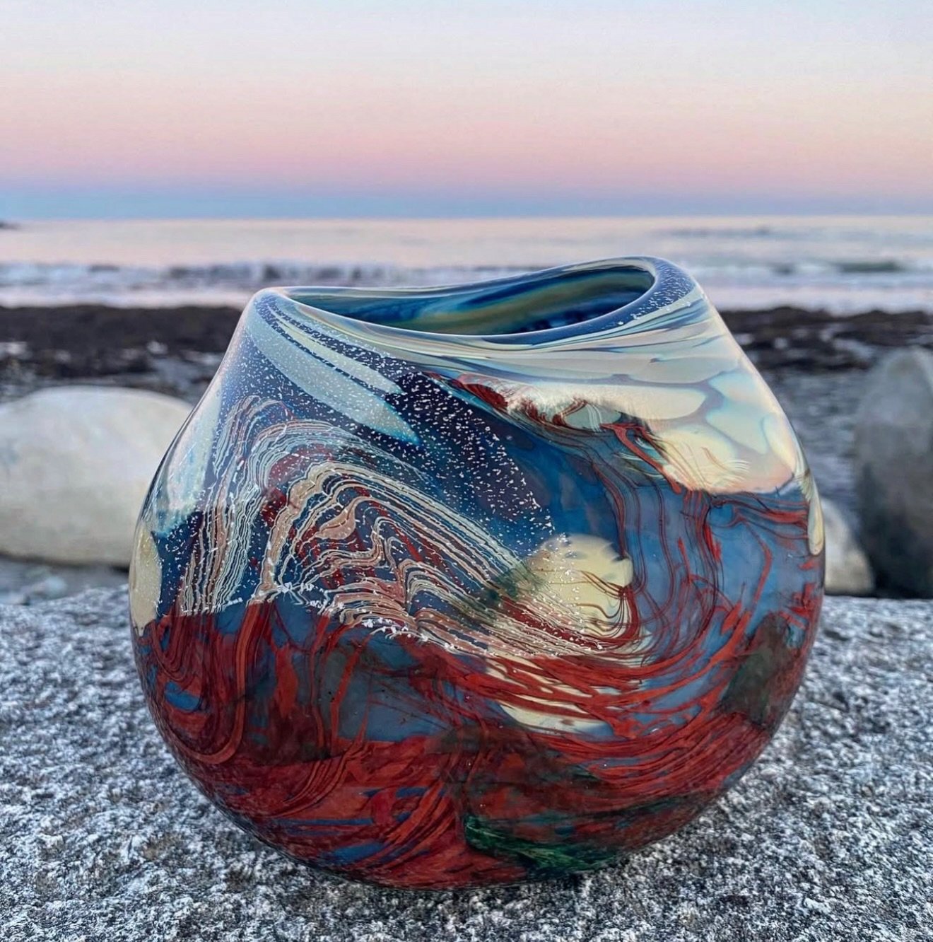 Maker Spotlight &ndash; Gordo Glass

@gordoglass is the work of New England&ndash;based glass artist Lee Gordon, who has been blowing glass since 2008. Inspired by the natural landscapes of his coastal hometown, Lee transforms molten glass into one-o