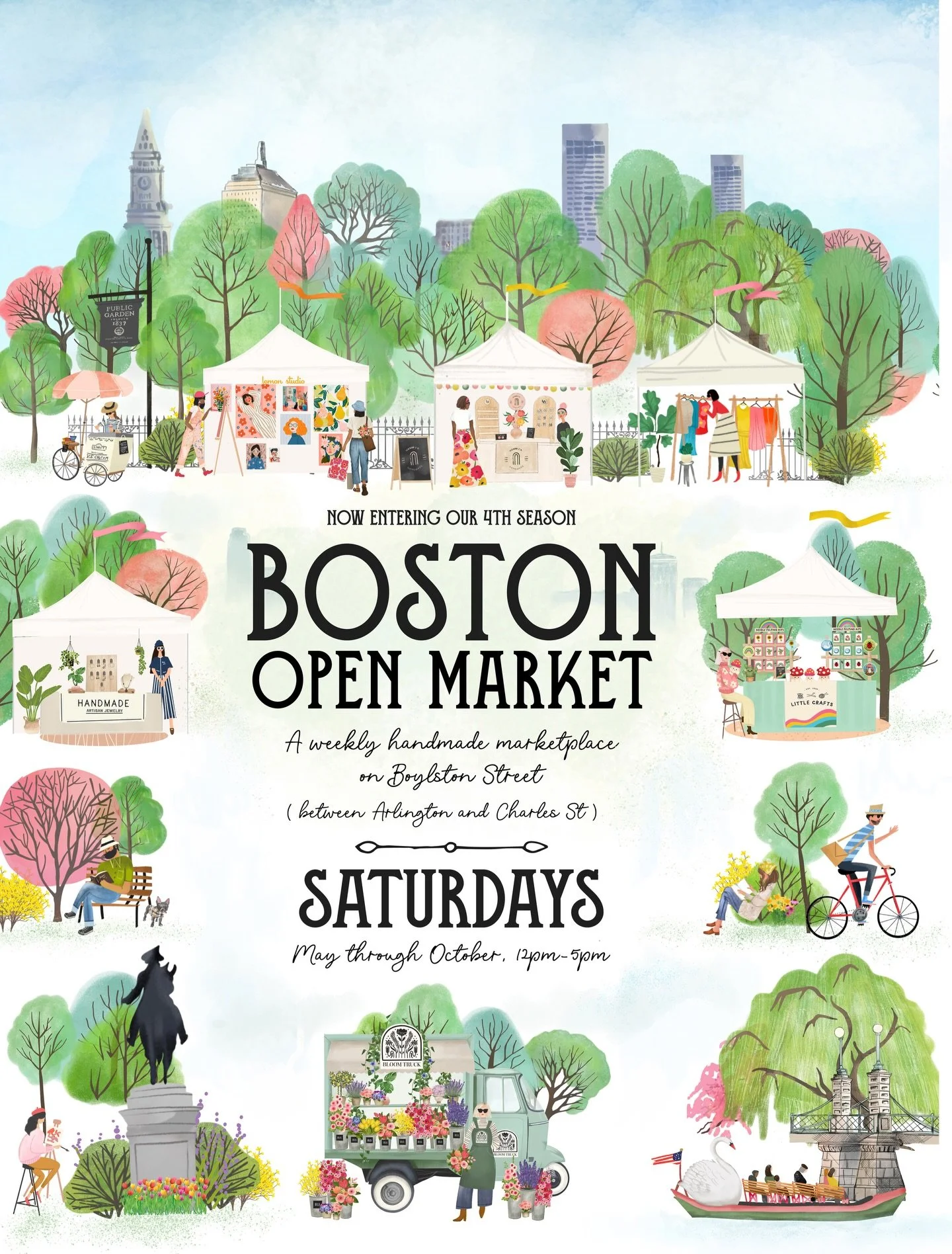 Applications Open Monday!

Boston Open Market on Boylston Street is returning for its 4th season!

Set directly along Boylston Street across from the Boston Public Garden, this market takes place in one of the most beautiful and iconic locations in t