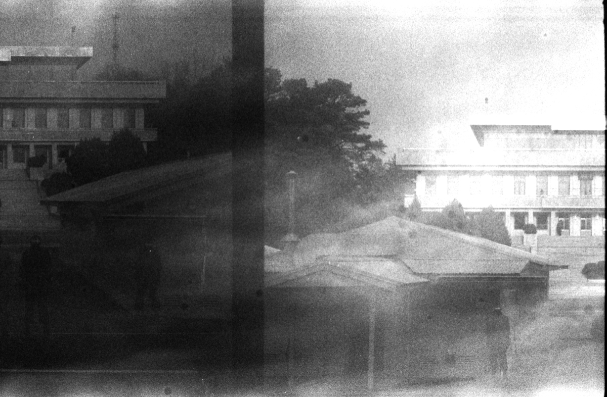 You took this roll and made images on it two years ago. Then I exposed it again to new surroundings. Here, is what's left. 2017