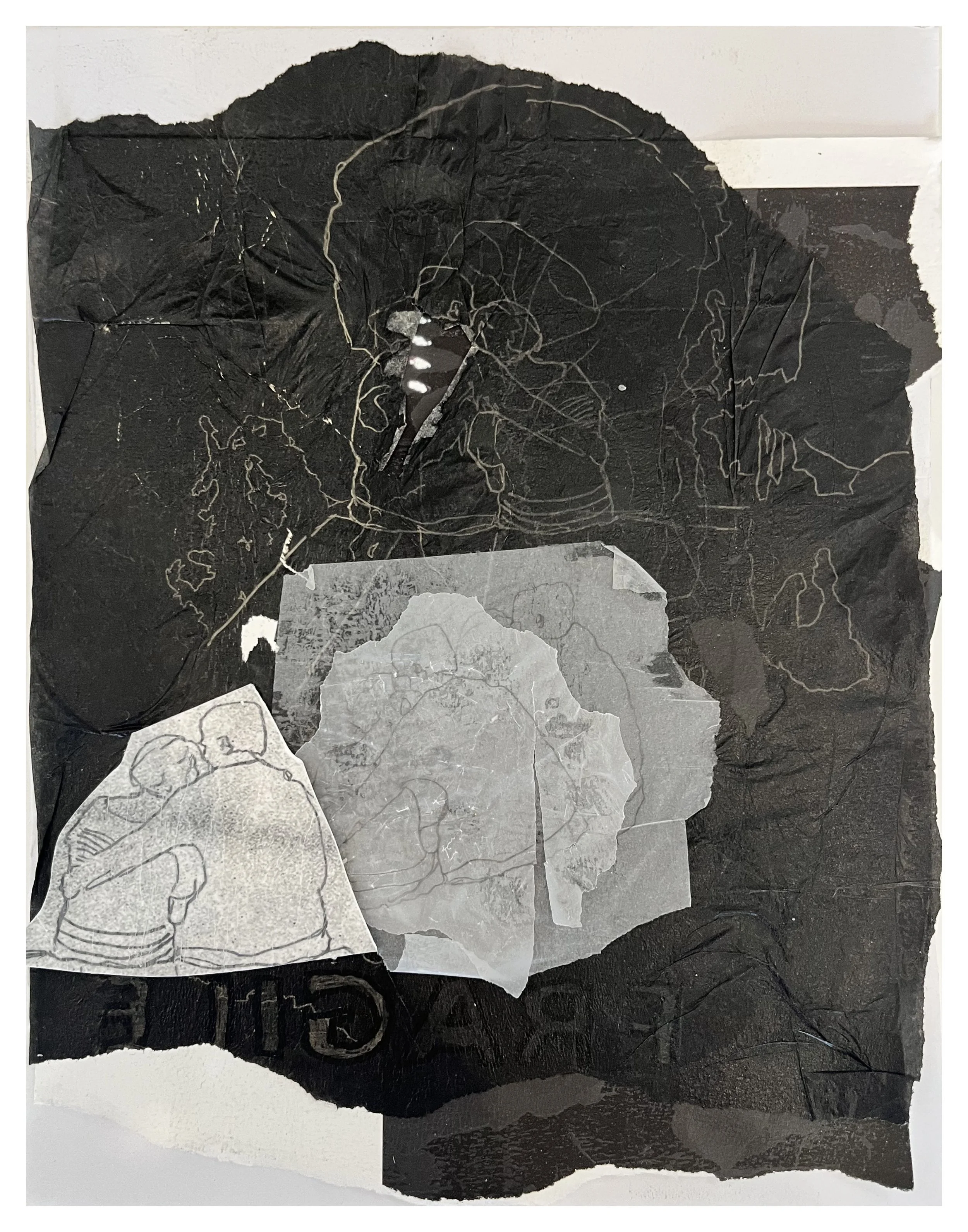  Hold slow photographs, carbon paper, tracing paper, acrylic 12.25”x9” 2025 