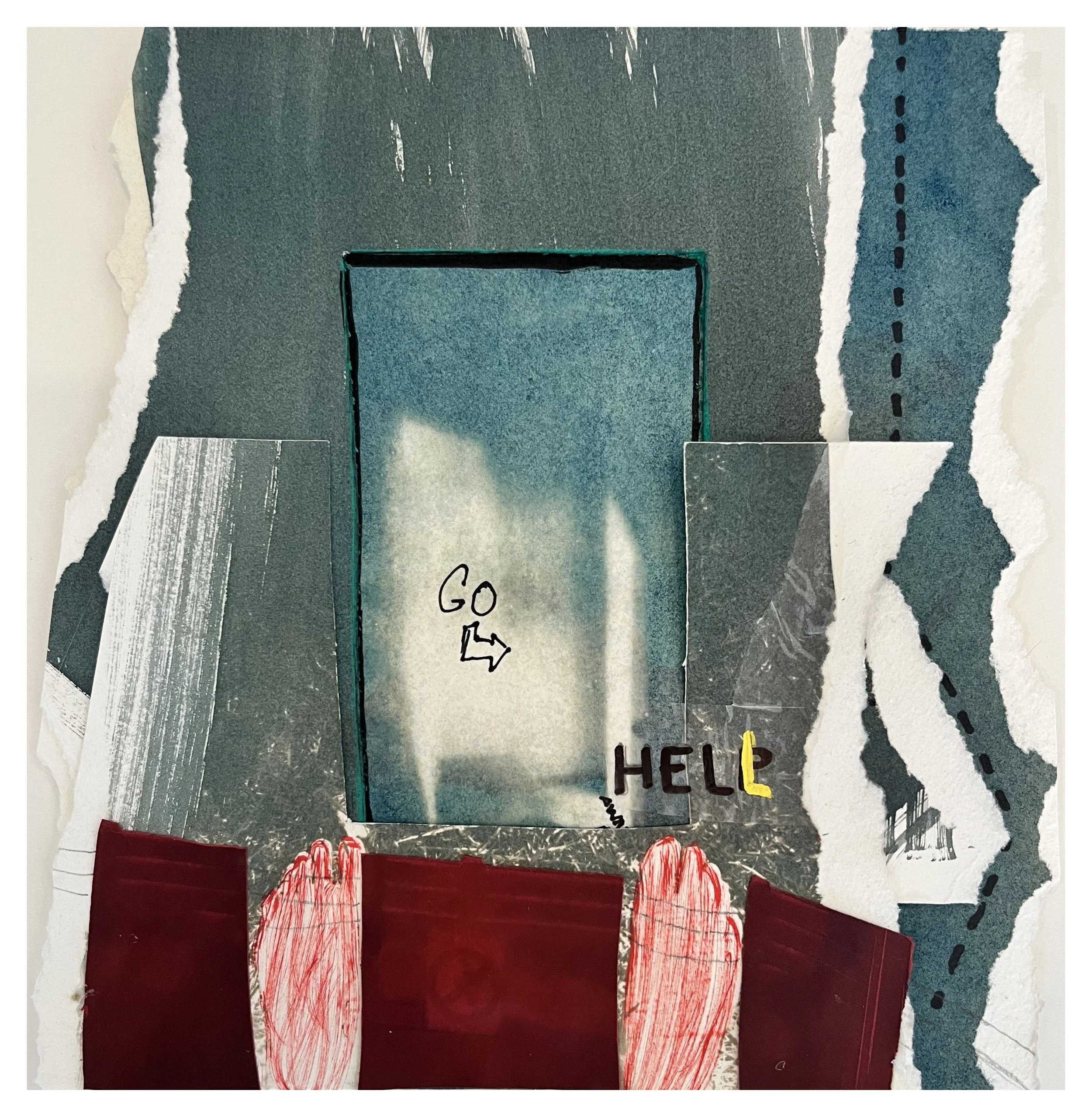  Four letter words cyanotypes, tracing paper, acrylic ink, pencil 9”x8.5” 2025 