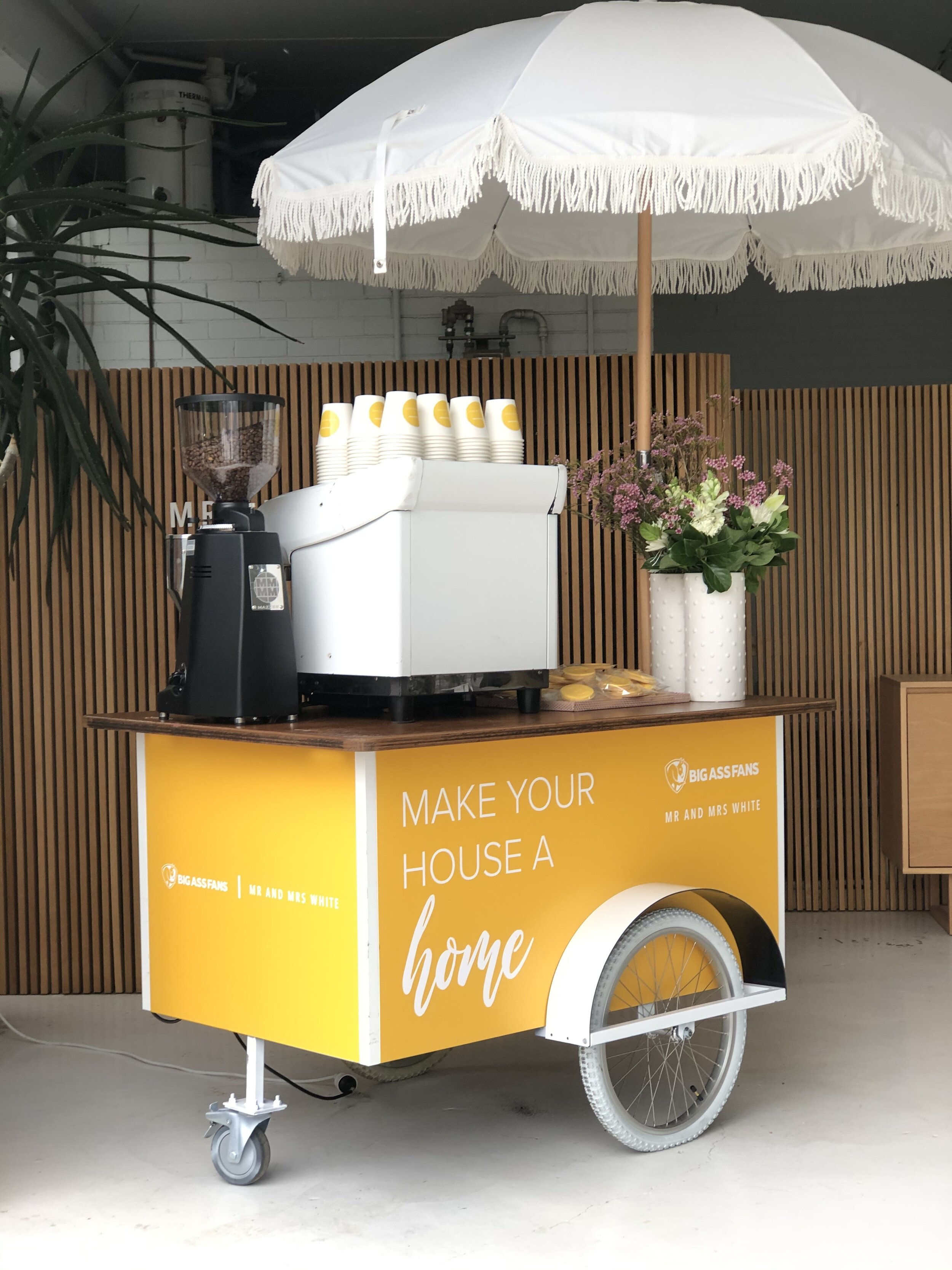 Coffee Cart Sydney, Coffee Cart Brisbane, mobile barista service with custom branding, brand activation day