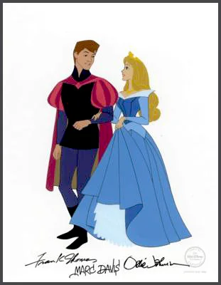  Aurora &amp; Phillip &nbsp;| &nbsp;Sericel  A Sericel is printed on mylar film. &nbsp;The first colours printed are the ink outlines,&nbsp;face down. &nbsp;Then the rest of the colours are printed starting with any foreground colours working towards