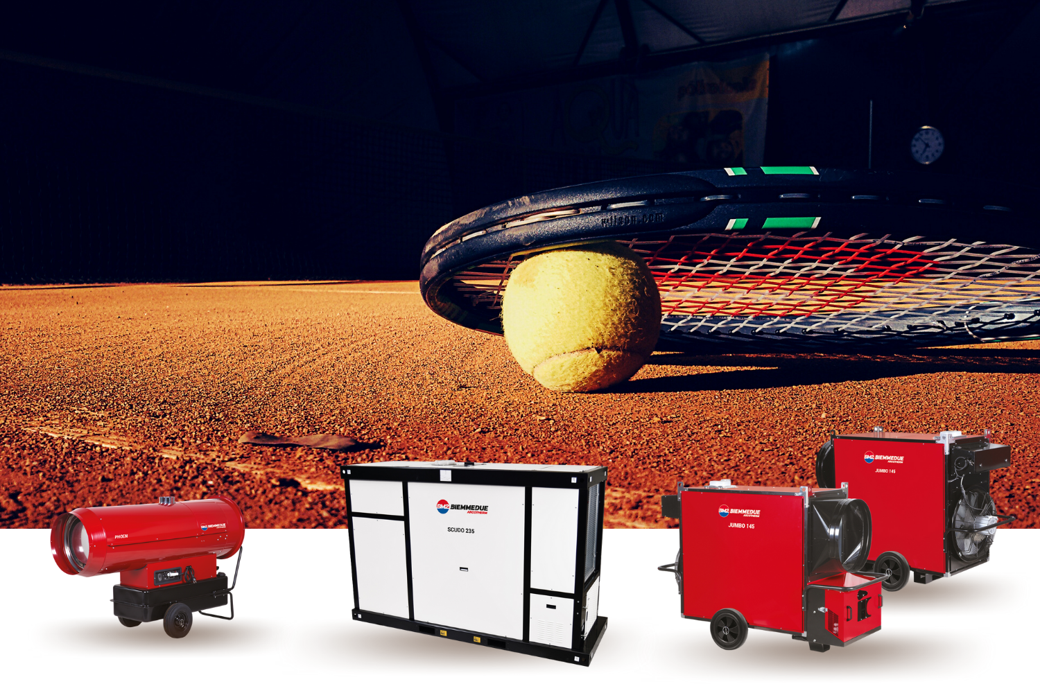 HOT AIR GENERATORS FOR HEATING SPORT CENTERS
