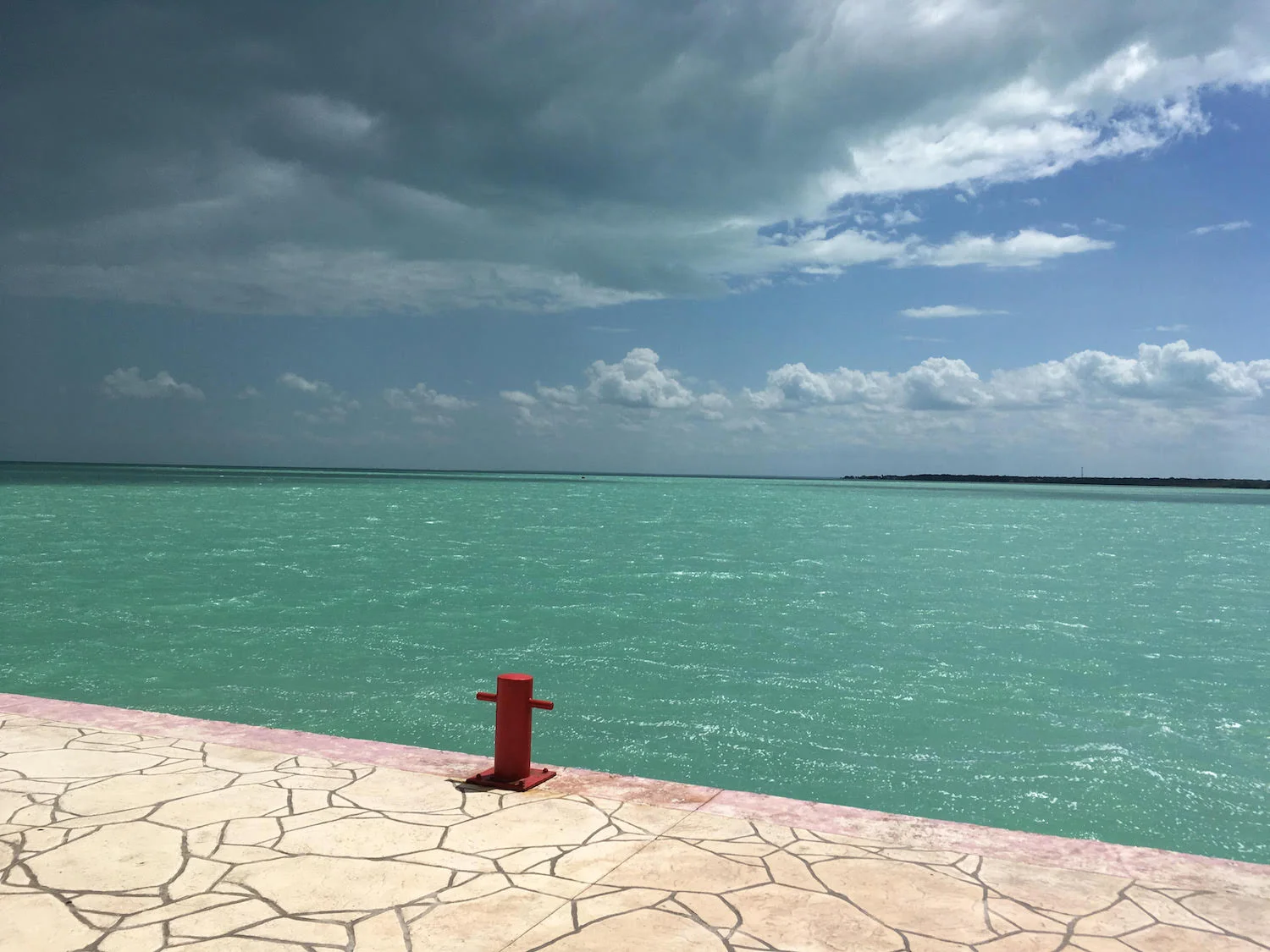 The sea colour by the terminal is pretty turquoise, almost kitsch