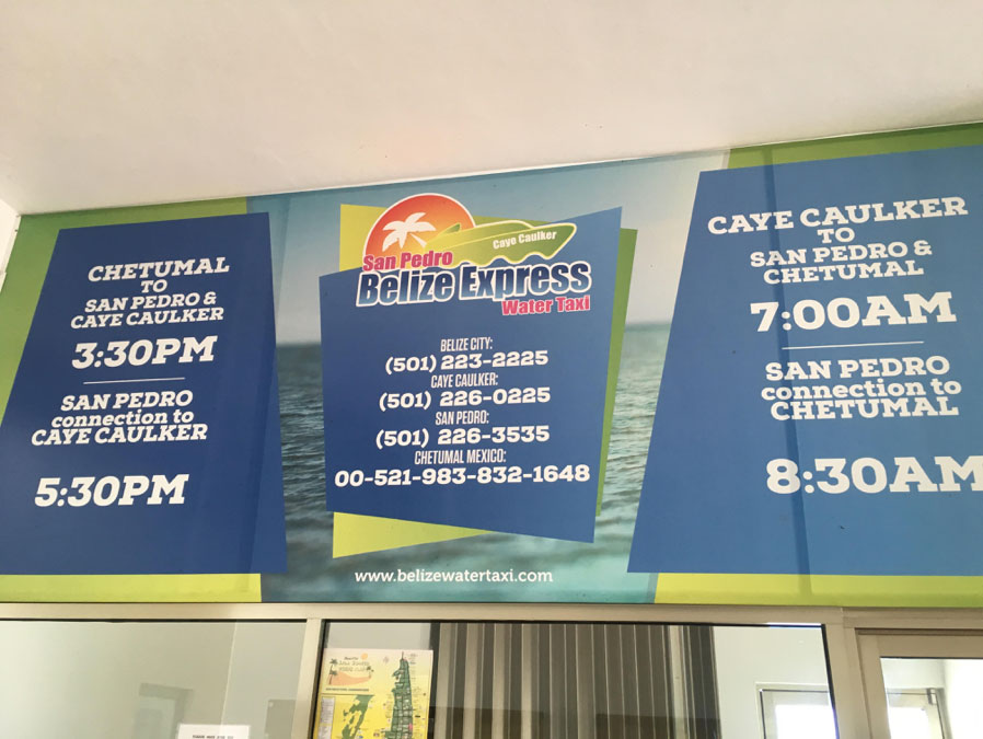 Belize Express was closed when we arrived as it operates every second day.