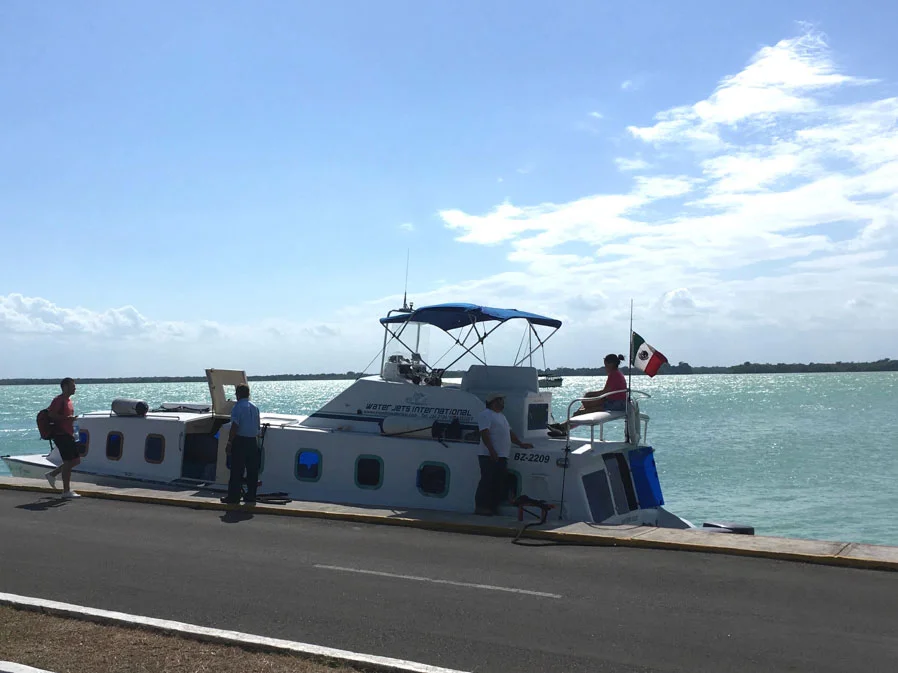 The ferry to Belize.