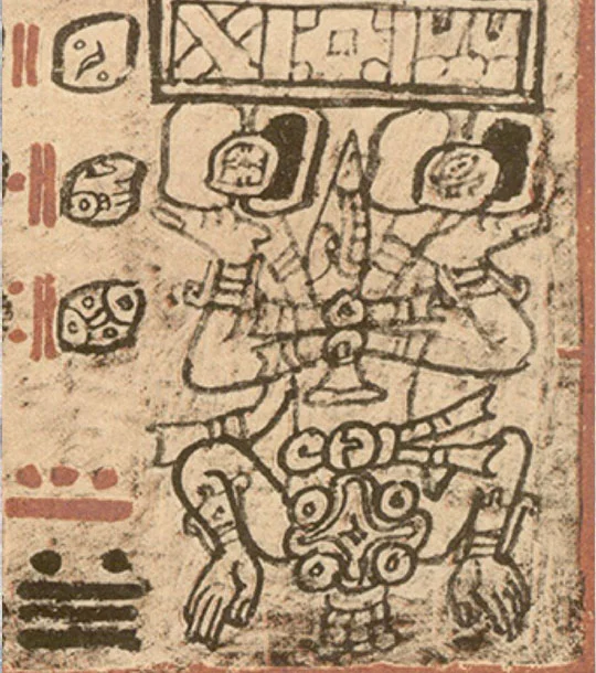 Az Tzul Ahaw, Venus God, in Dresden Codex p. 58 (photo 2)