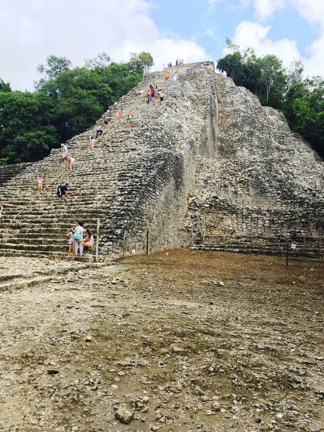 On top of the pyramid (and the 'world') with my sister, 2015.