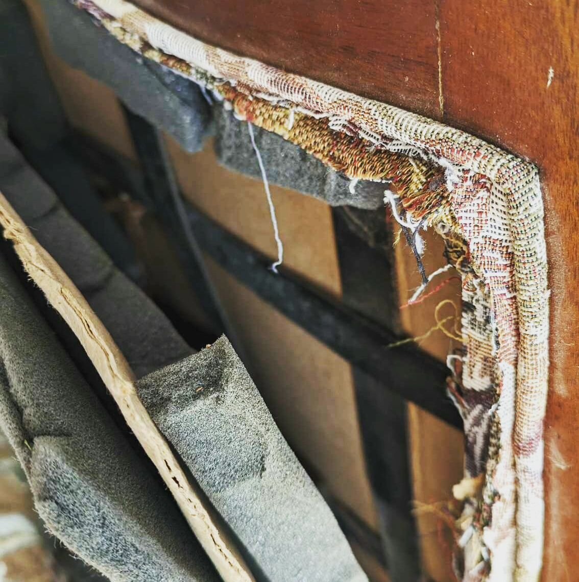 ++ RIPPING OUT DAY ++

I loved finding out about the last person to upholster this chair ... they liked to use the inside of furniture as a spot for scraps of fabric and foam and to be VERY thorough with their tacks! 🔩🔩

#blisters #SOmanyupholstery