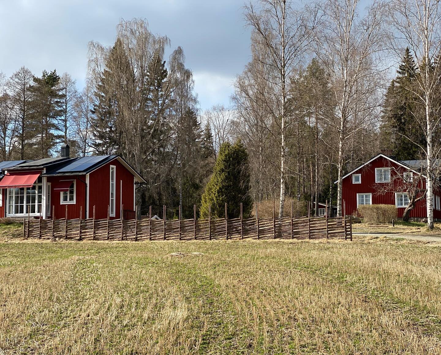 Nu &auml;r vi ig&aring;ng rej&auml;lt och grejerna b&ouml;rjar bli varma 🌲 🏡 #g&auml;rdesg&aring;rd #staket #hantverk #kvalit&eacute; #tradition #landet #tomt #villa #april #2022