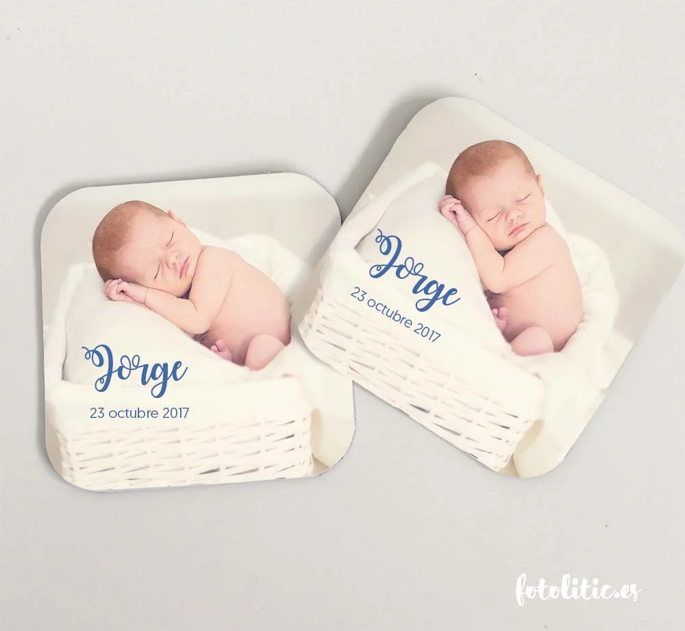 Foto-imanes como detalles de bautizo