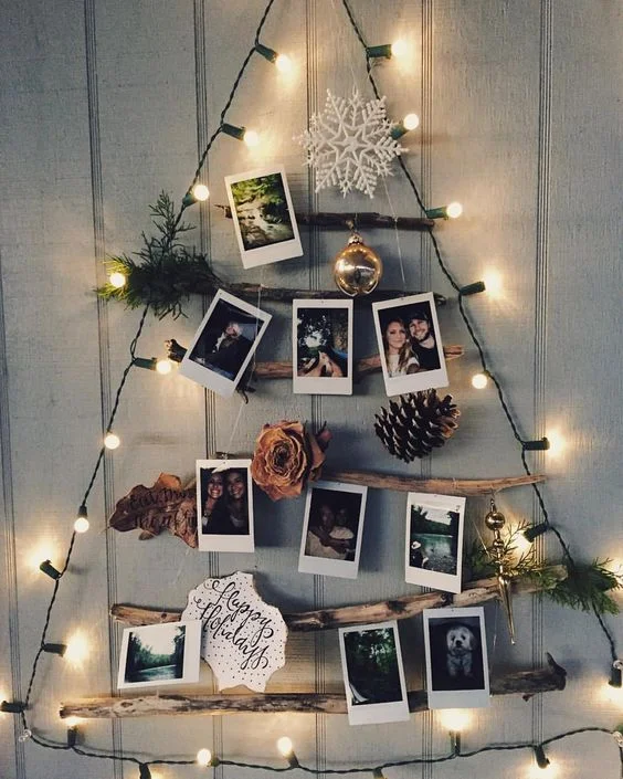 Árboles de Navidad decorados con fotos 