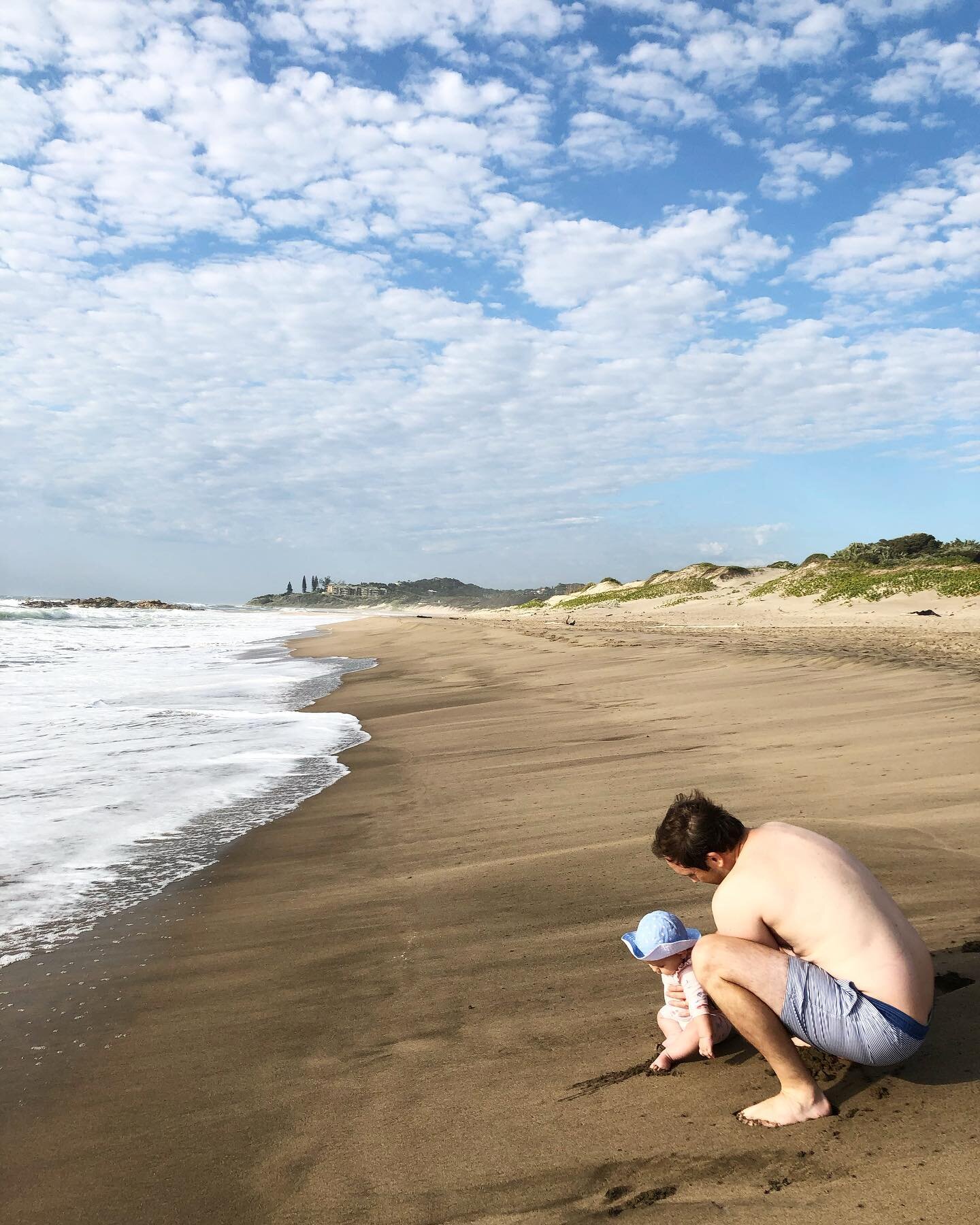 Our new normal - 7am beach sessions. You can see we were the only people there....!