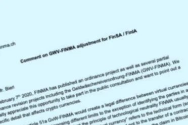 Our Comment on GWV-FINMA adjustment for FinSA / FinIA