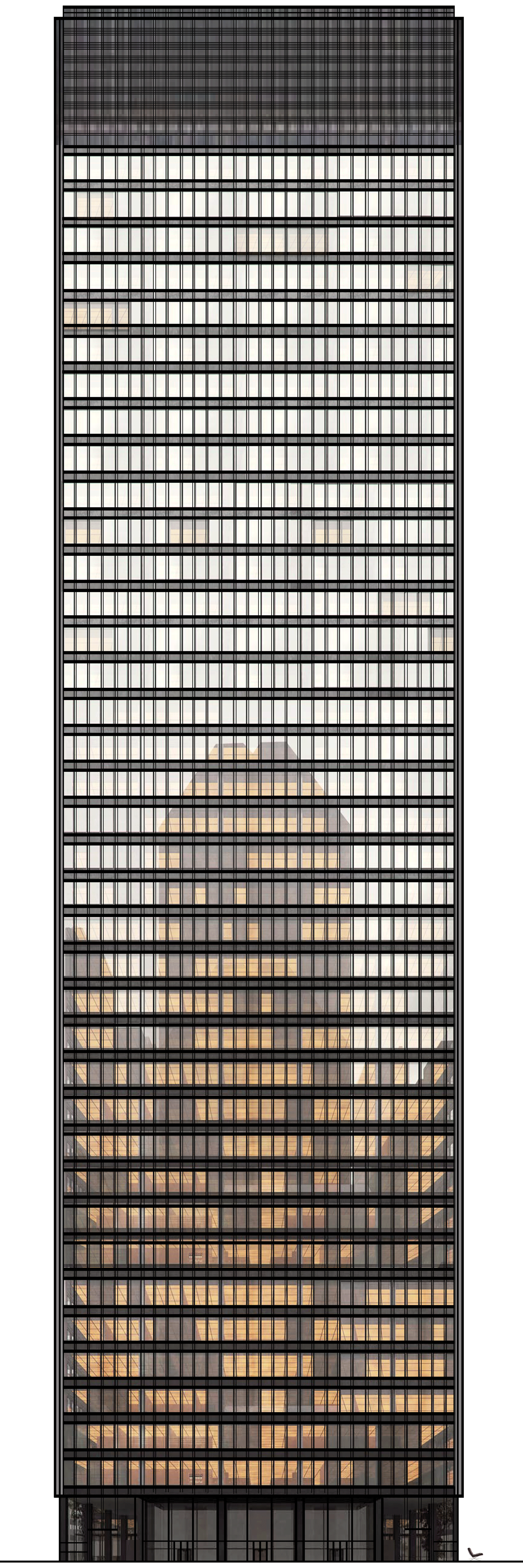 GOD IS IN THE DETAILS Jessie Ewing Seagram Building Mies Van Der Rohè “The essence of space is not determined by the mere presence of limiting surfaces but by the spiritual principle of this limitation. The true task of architecture is to let the structure articulate the space; it is not the building that is work of art, but space.” - Mies van der Rohè The Seagram Building doesn’t have any ornamentation covering the façades, instead the building takes the surrounding stone buildings and reflects them. It shows what New York is consumed with and makes you look around. When looking at the building you see a glimpse of what is around you but still leaves a little bit of mystery to what you’re standing next to.