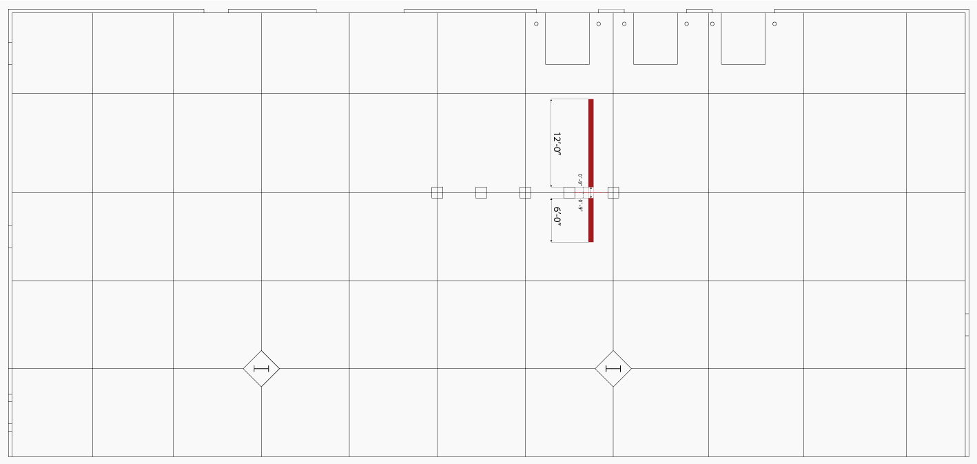 RECTANGLE FROM POINT LENGTH OF 6’ WEST OF POINT, 12’ EAST OF POINT, WIDTH OF 0’ - 6” RECTANGLE EXTRUDED TO 8’ - 0“ CIRCLE ON WALL FROM RECTANGLE ORIGIN POINT CIRCLE WITH DIAMETER 1’ - 11” FROM RECTANGLE ORIGIN POINT, CENTER OF CIRCLE MOVED FROM 0‘ - 0” TO 4’ - 0” ALONG Z AXIS SOLID DIFFERENCE OF RECTANGULAR EXTRUSION AND CIRCLE CREATE OPENING IN WALL