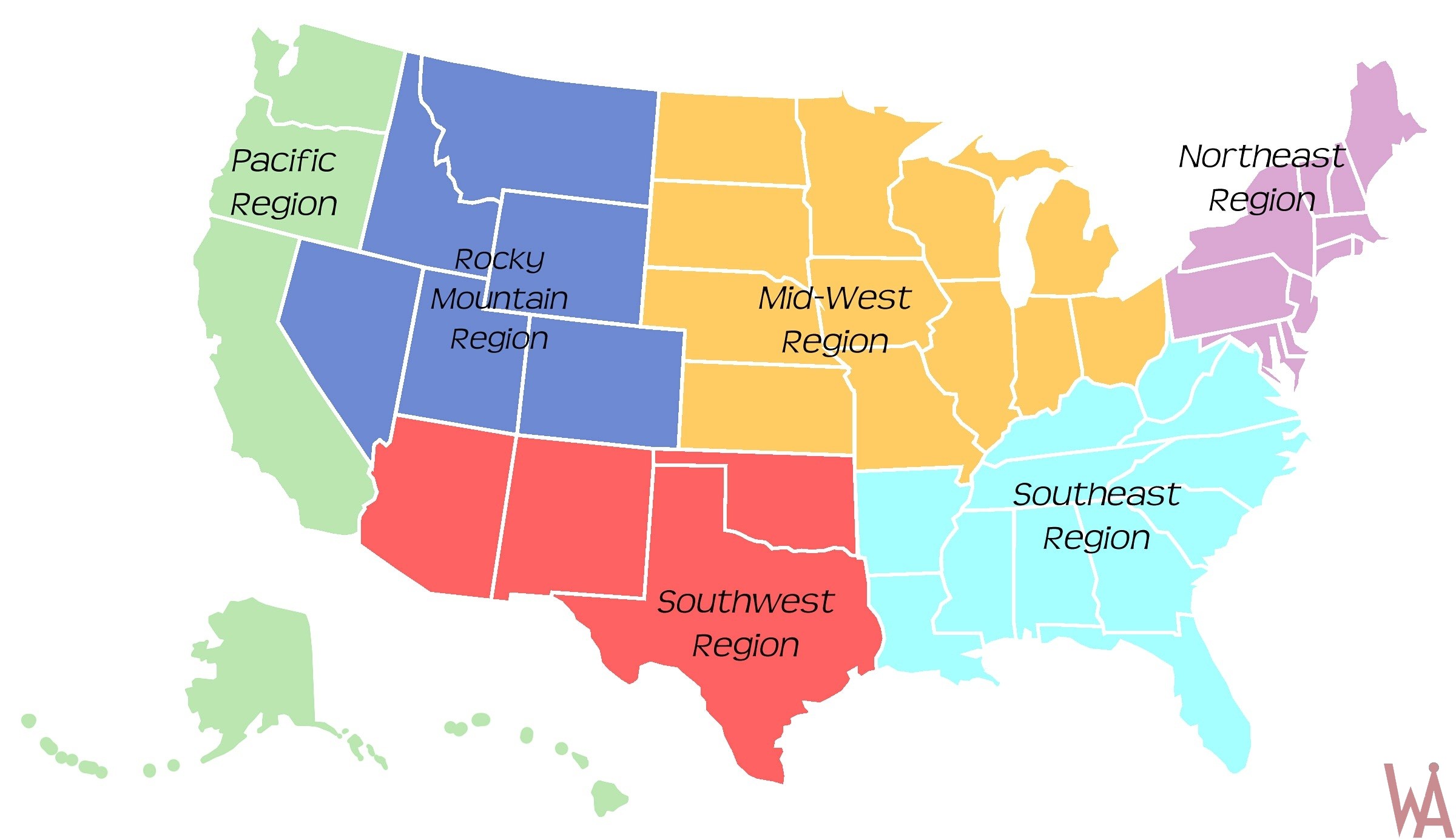 Regions Of The Usa Nestler Learning Development