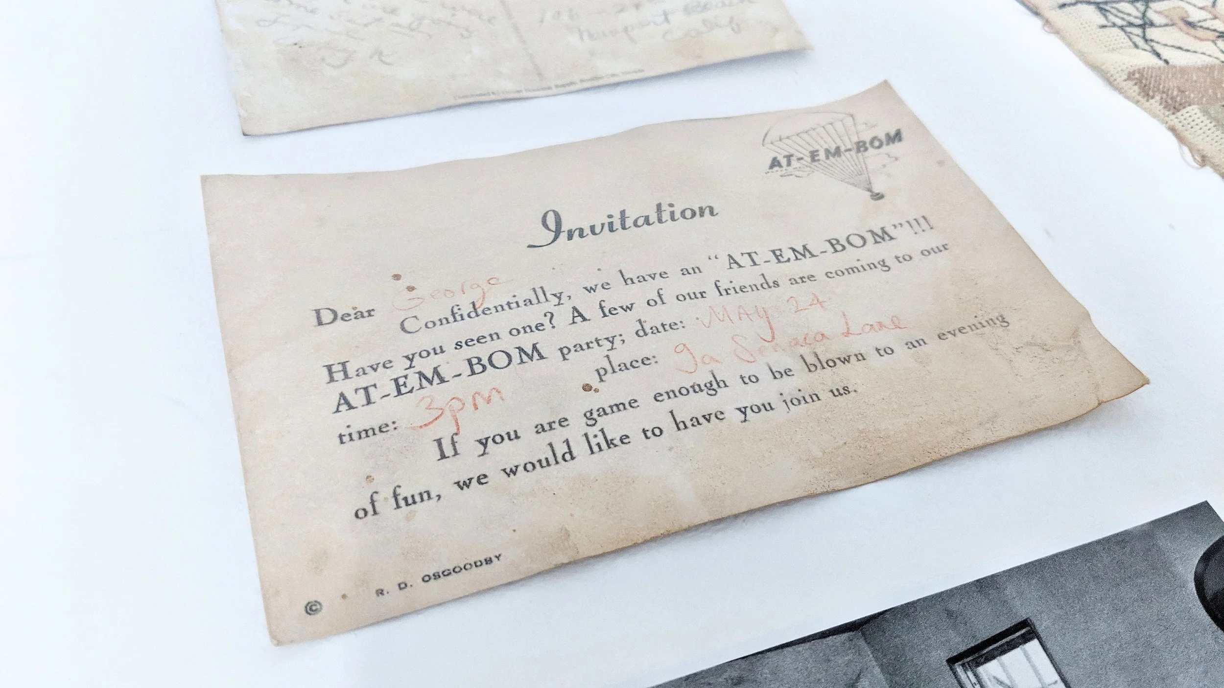Vintage postcards , circa 1957