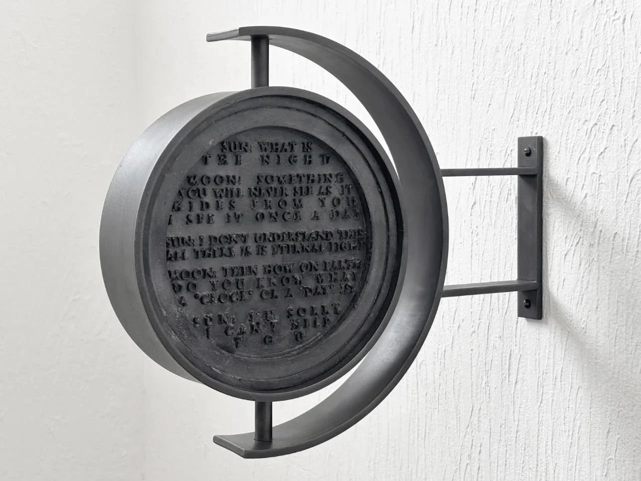 Stations Of The Cross (Act 2), a project by Richard Clements @richard_l_clements continues to 29th September.

[Images 1 &amp; 2] 
Moon/Sun/Clock, 2024
Steel, plastic, 9cm x 37cm x 34cm

[image 3]
Snake Reflection, 2022
Carbon print, 20cm x 13cm

[im