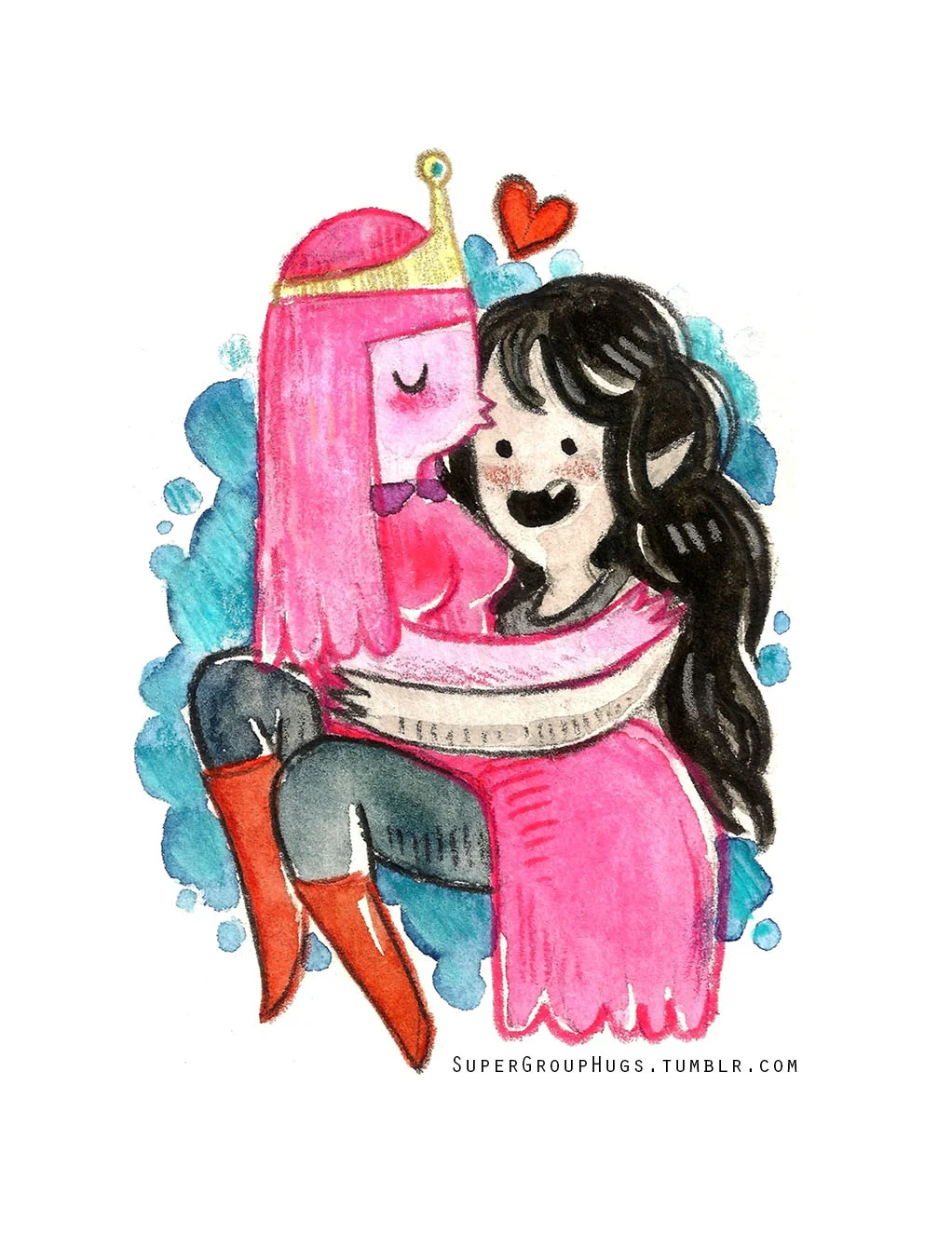 Adventure Time - Bubblegum & Marceline HUG