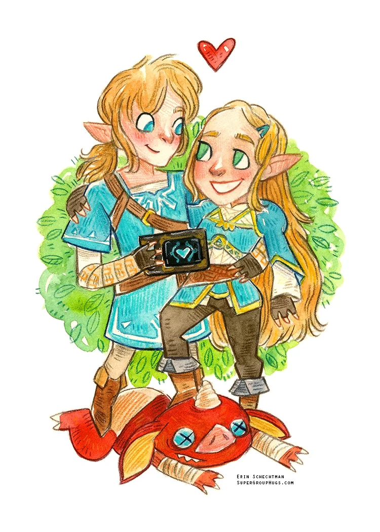 The Legend of Zelda - Breath of the Wild - Link & Zelda HUG
