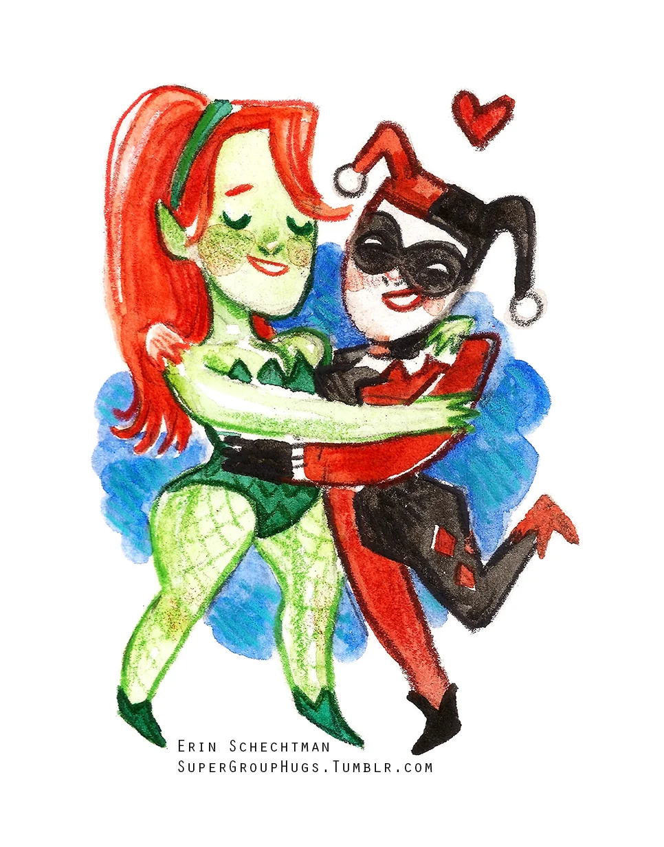 Harley Quinn & Poison Ivy HUG