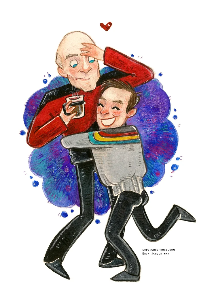 Star Trek The Next Generation - Captain Picard & Wesley