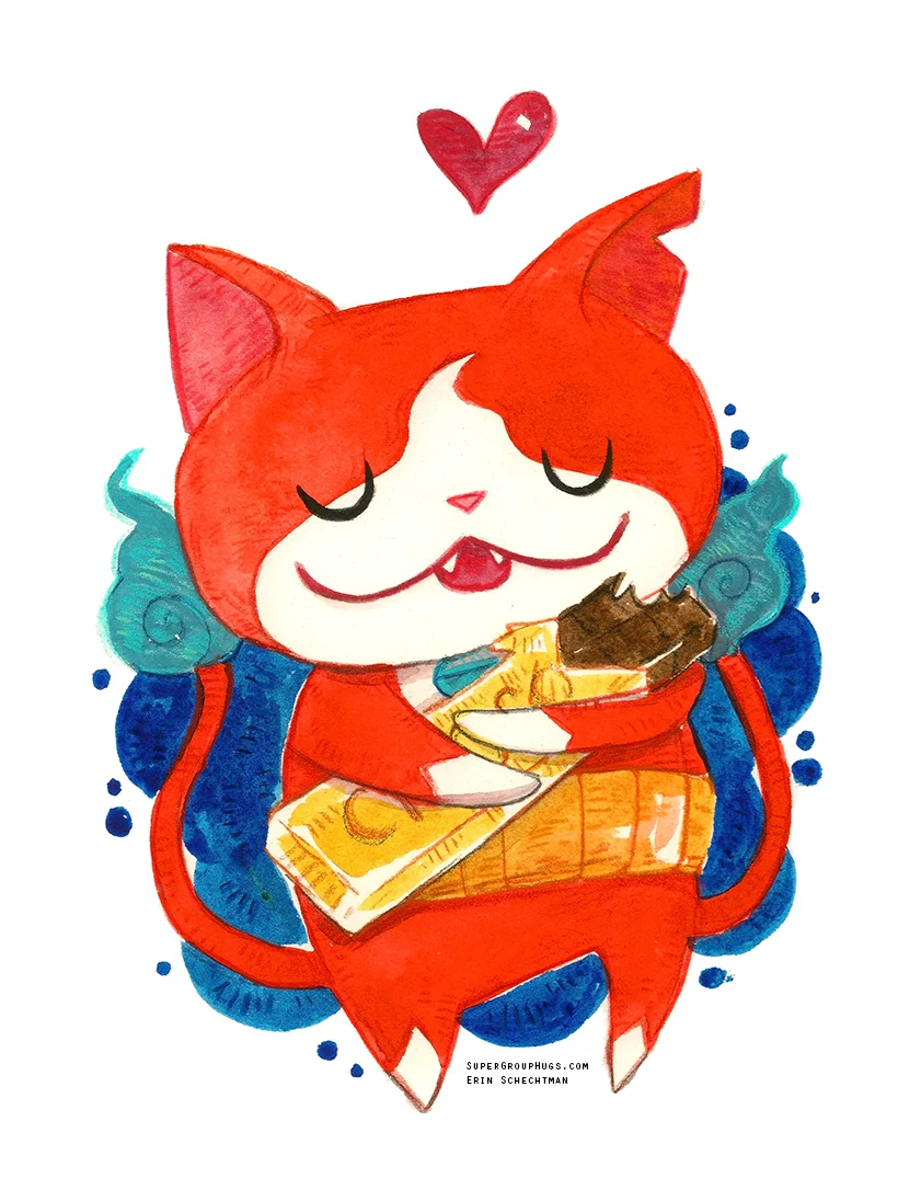 Yokai Watch - Jibanyan & Chocolate Bar HUG