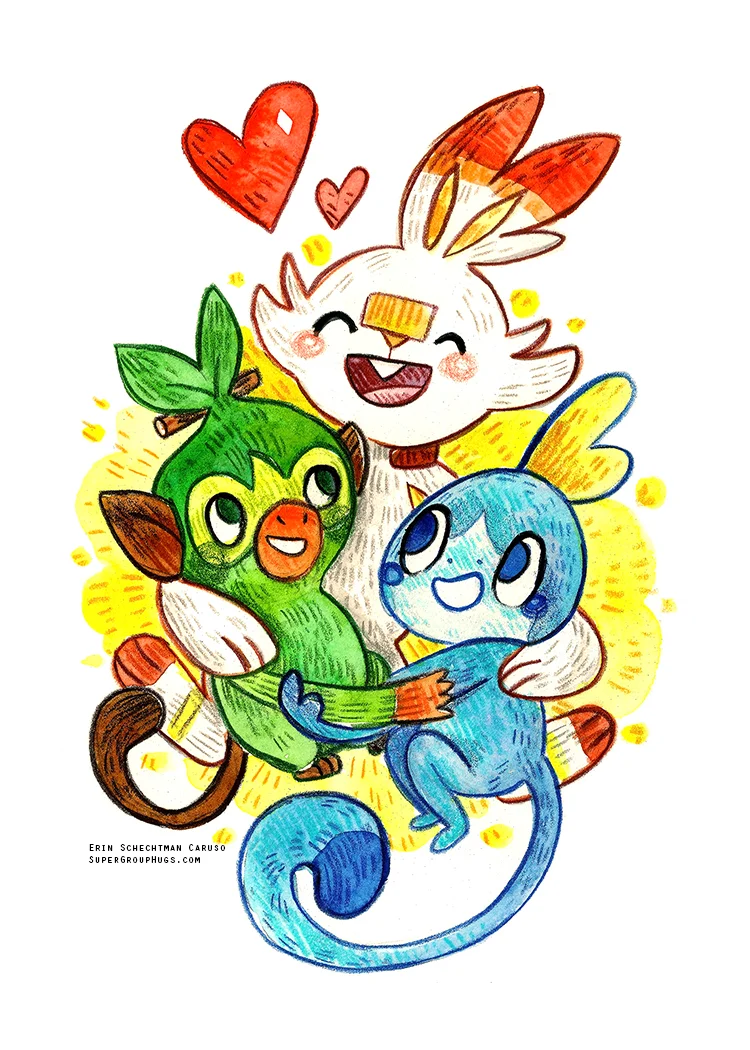 Pokemon - Sword/Shield Starters HUG