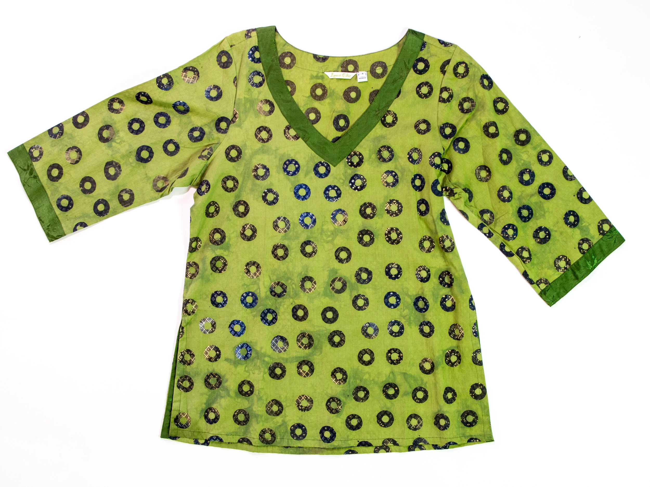 Ecliptic 3/4 Tunic - Olive Multi