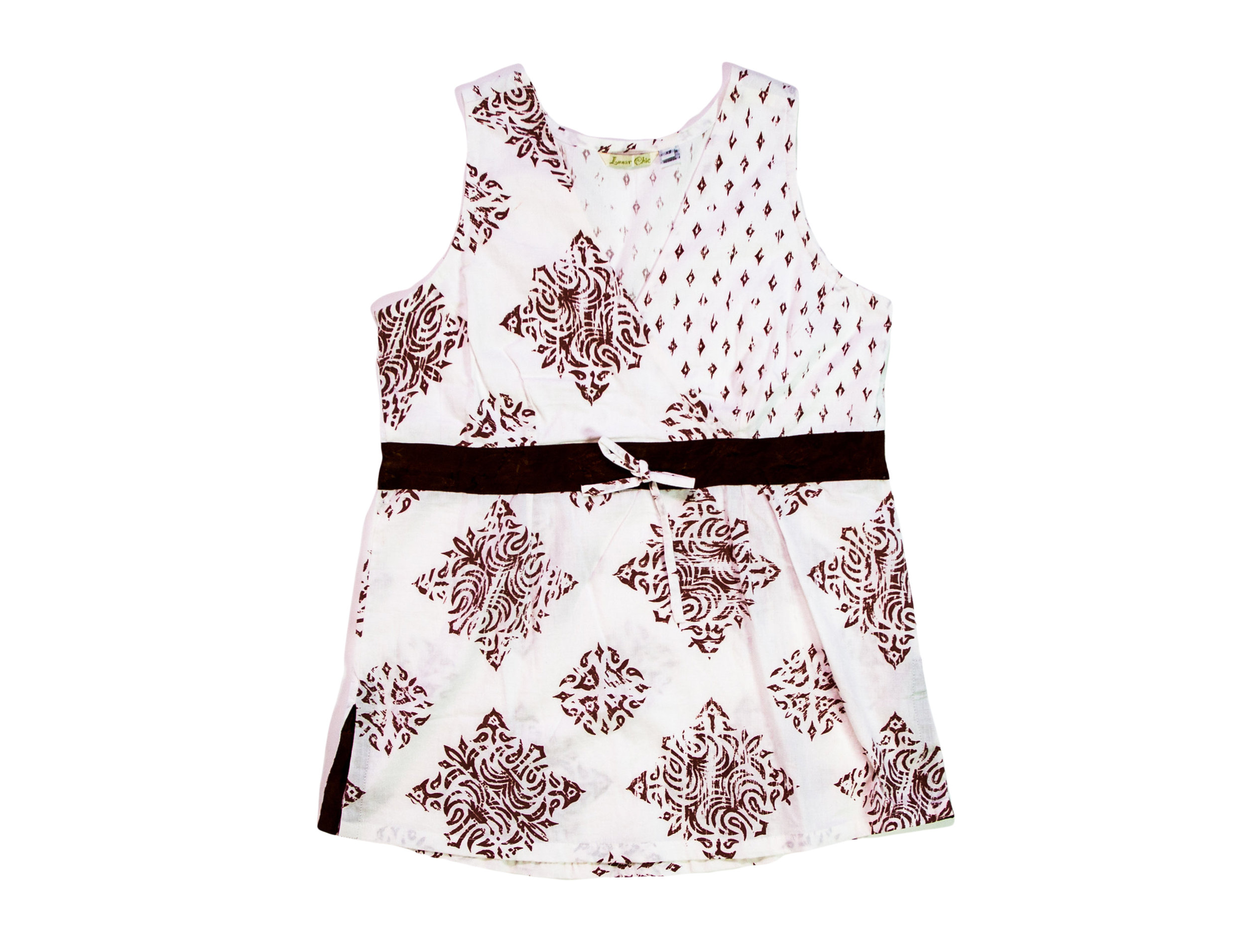 Moonie Top & Ankle Pant - Walnut and White