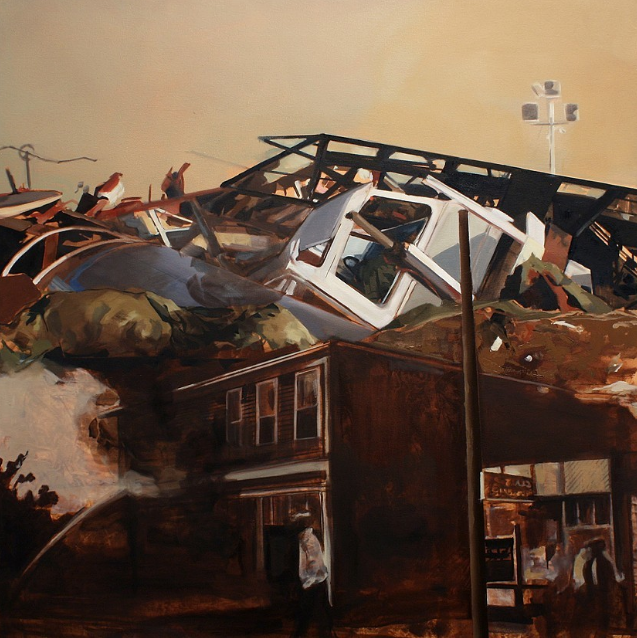 Andrea Kastner, Keepsake, 2014, Oil on Canvas, 42" x 42"