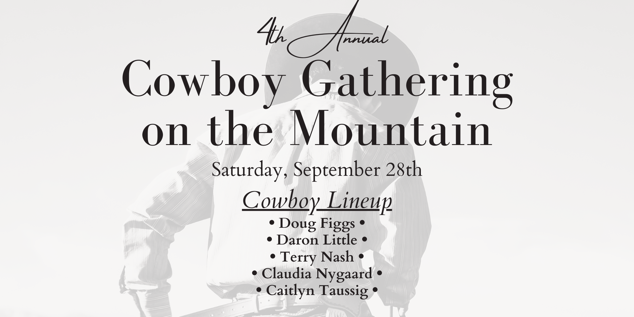 4th Annual Cowboy Gathering on the Mountain