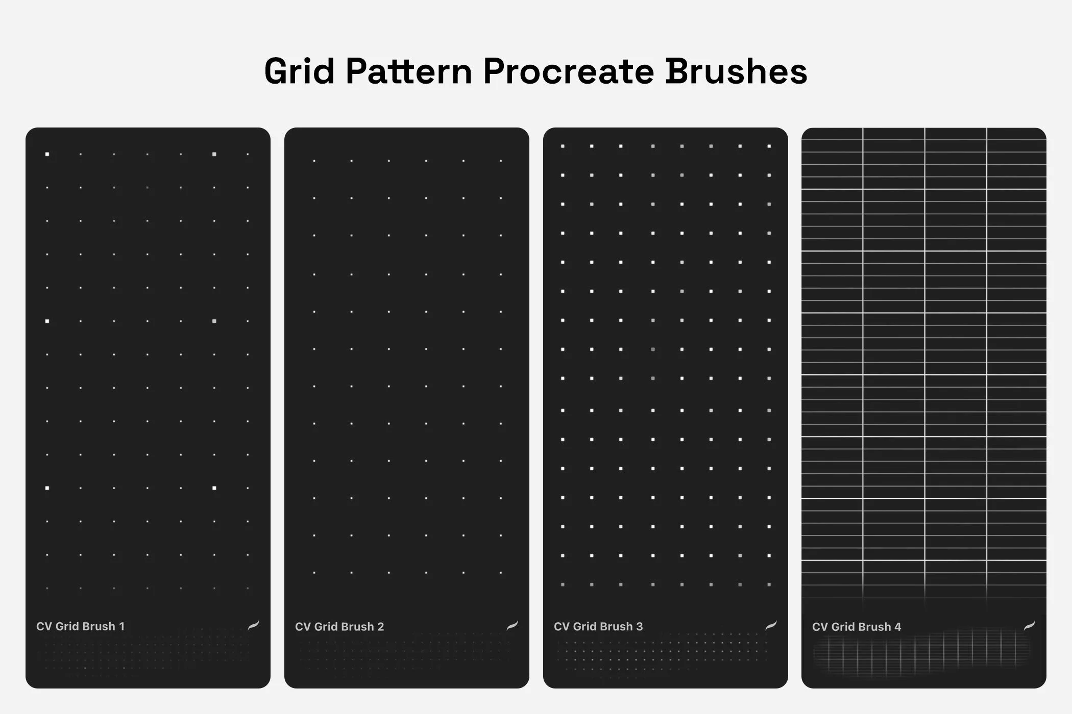 Grid Pattern Procreate Brushes