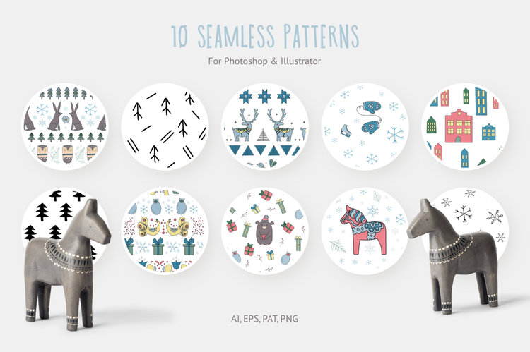 Scandi Holidays Vector Pack