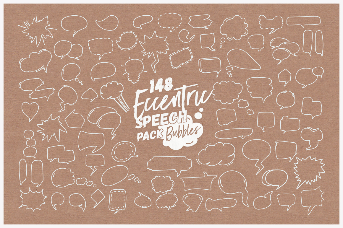 Eccentric Speech Bubbles Vector Pack